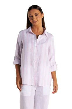 Amara Linen Shirt - Rose Pink - TT35