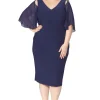Amber Chiffon Dress - Royal - LJ11