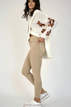 Anna High Rise Jeans - Stone - AL1
