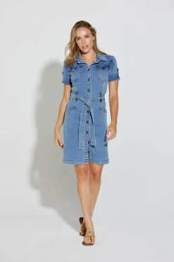 Argyll Trench Dress - Light Wash - NLJ2