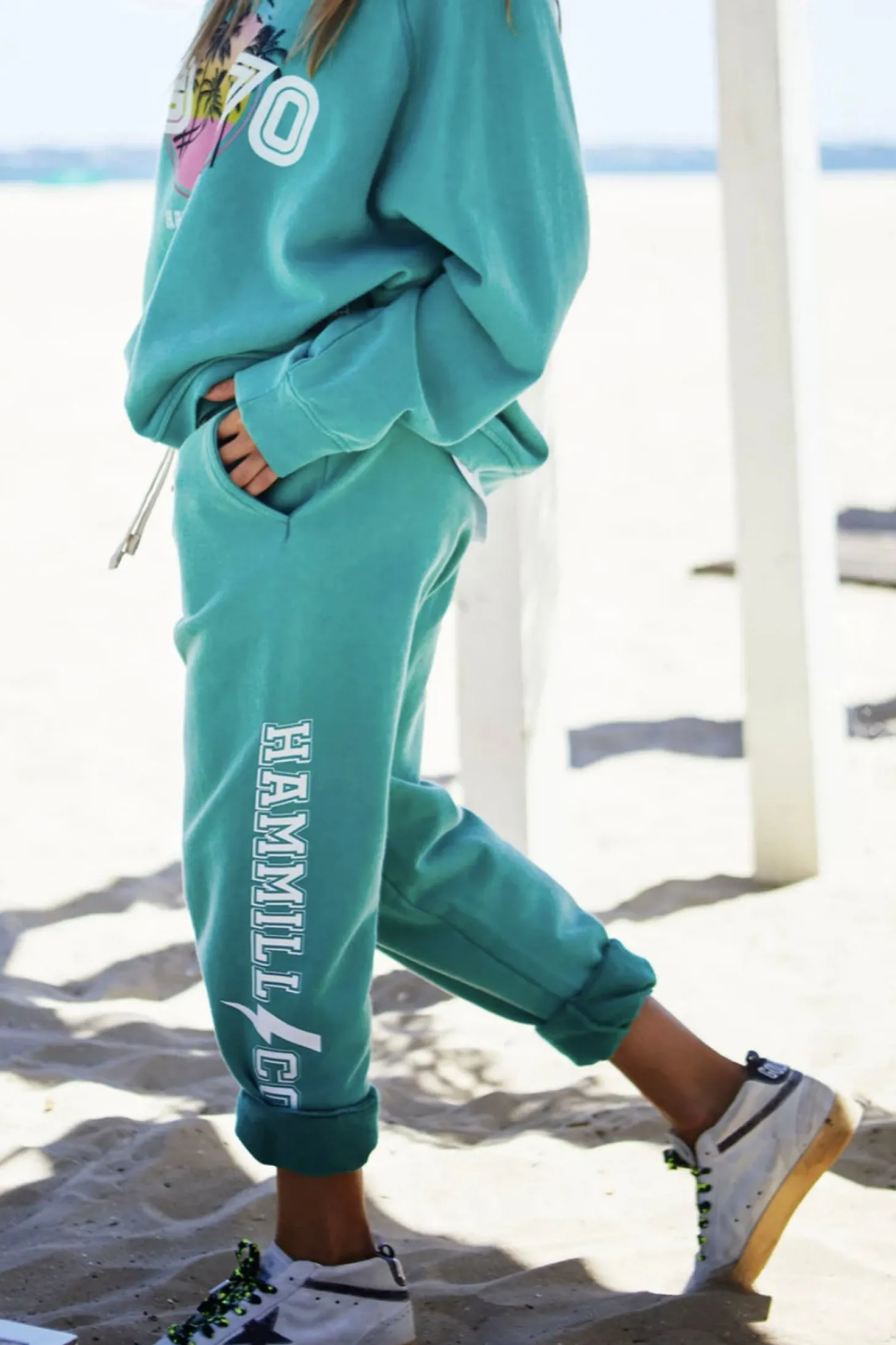 Beach Track Pant - Faded Jade - HC21