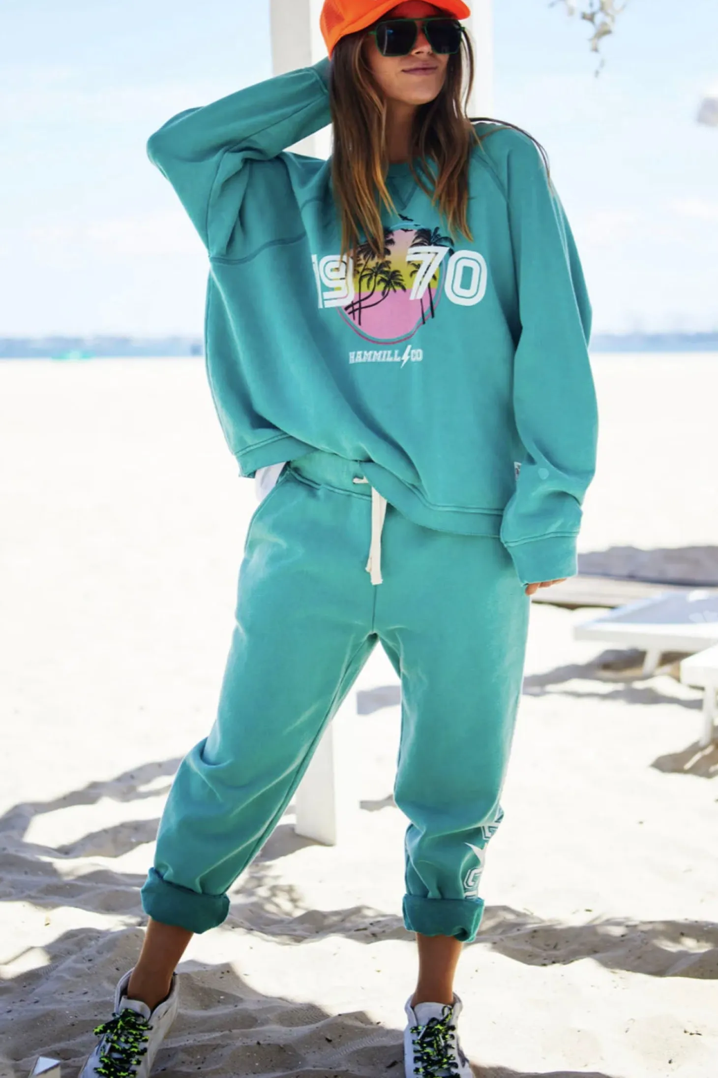 Beach Track Pant - Faded Jade - HC21