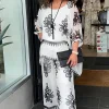 Blossom Print Top - White/Black - CG35