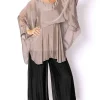 Cameron Silk Top - Taupe - TIC7