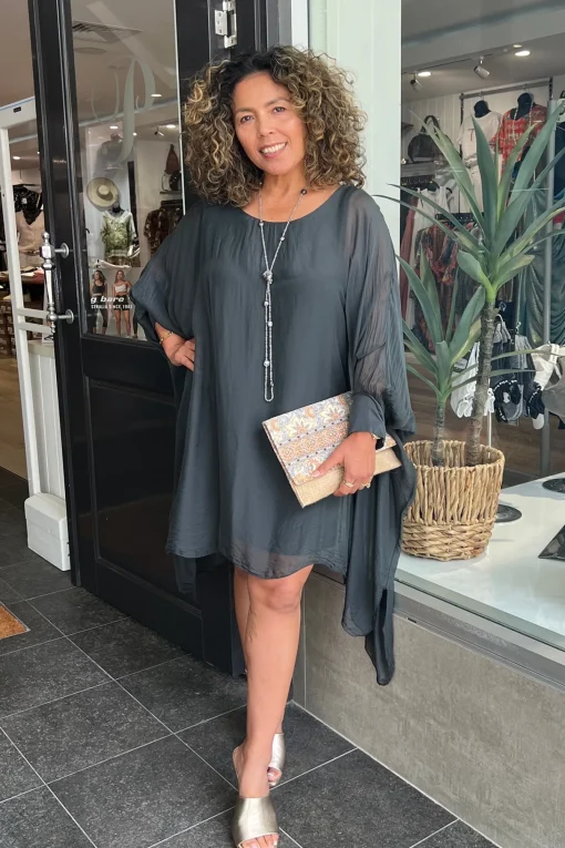 Campana Dress - Charcoal - IC8