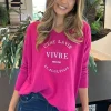 Cest La Vie Sweat - Fuchsia - TZ21
