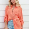 Classic Beach Shirt - Tangerine - FR15