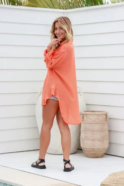 Classic Beach Shirt - Tangerine - FR15