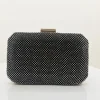 Diamante Mesh Clutch - Black Crystal - AD17
