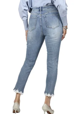 Diamond Flower Jeans | FL25