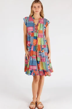 Elena Tiered Dress - Multi - LL44