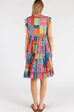 Elena Tiered Dress - Multi - LL44