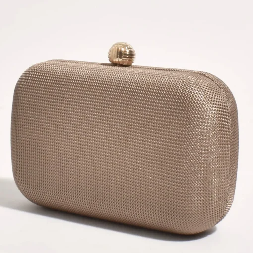 Ella Woven Structured Clutch - Choc - AD5