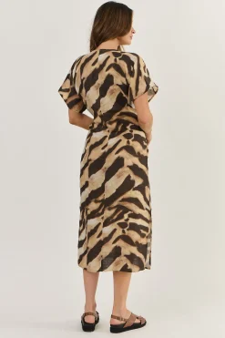 Ellison Linen Dress - Wildcat -OJ29