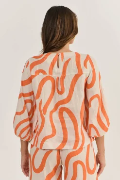 Ember Linen Top - Tamarind - OJ40