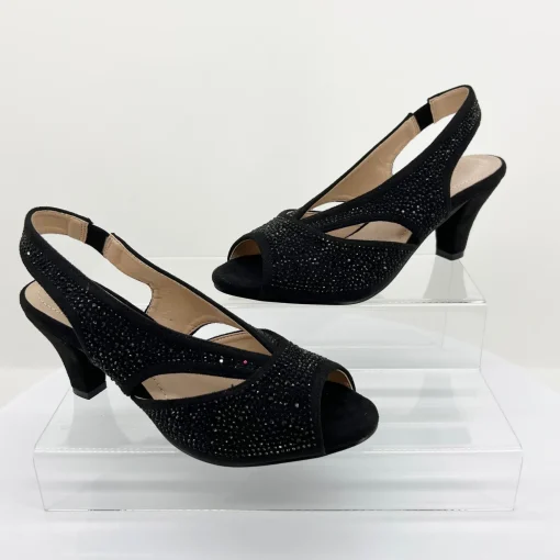 Emily Shimmer Heel | Black Micro | C3