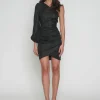 Emmie One Sleeve Dress - Black - ROM13