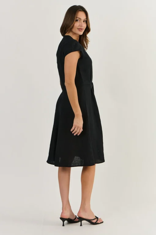 Erica Sleeveless Dress - Black - OJ12