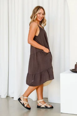 Flirty Dress - Chocolate - FA28