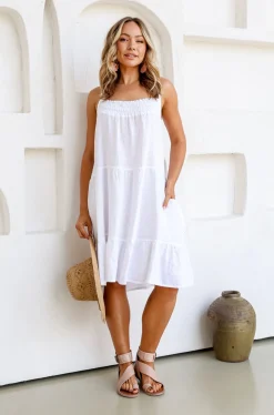 Flirty Dress - White - FA28