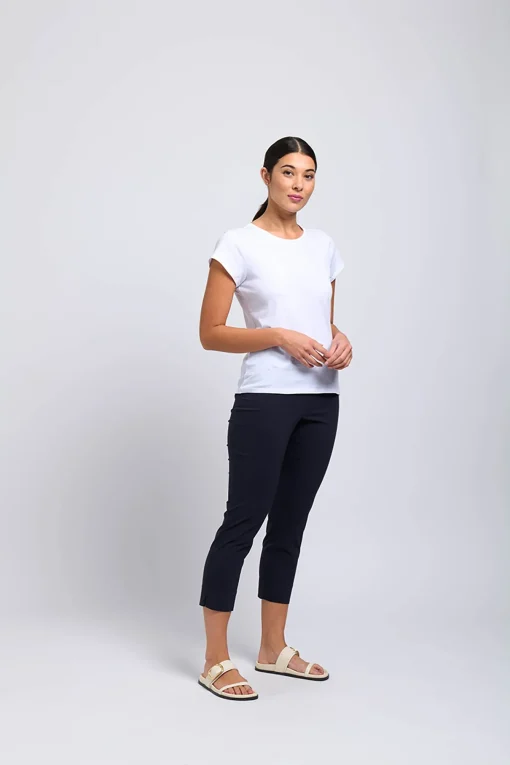 Fuss Free Capri - True Navy - F4
