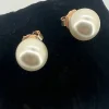 Glass Pearl Stud Earrings - Pearl - AD22