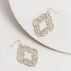 Gold Moroccan Window Earring - SM4