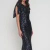 Gwyneth Sequence Dress - Navy - Rom9