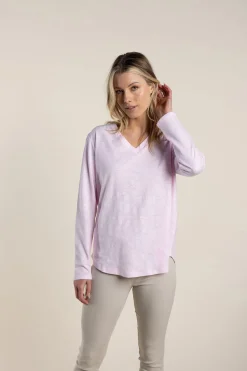 Halli Long Sleeve Tee - Pale Pink- TT39
