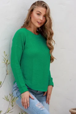 I'm Famous Zip Knit - Green - SN15