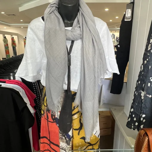 Ivy Light Weight Scarf - Grey- AD21