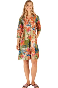 Jemma Tuck Dress - Olive - LL28