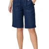 Jersey Waist Linen Shorts - Navy - GS8