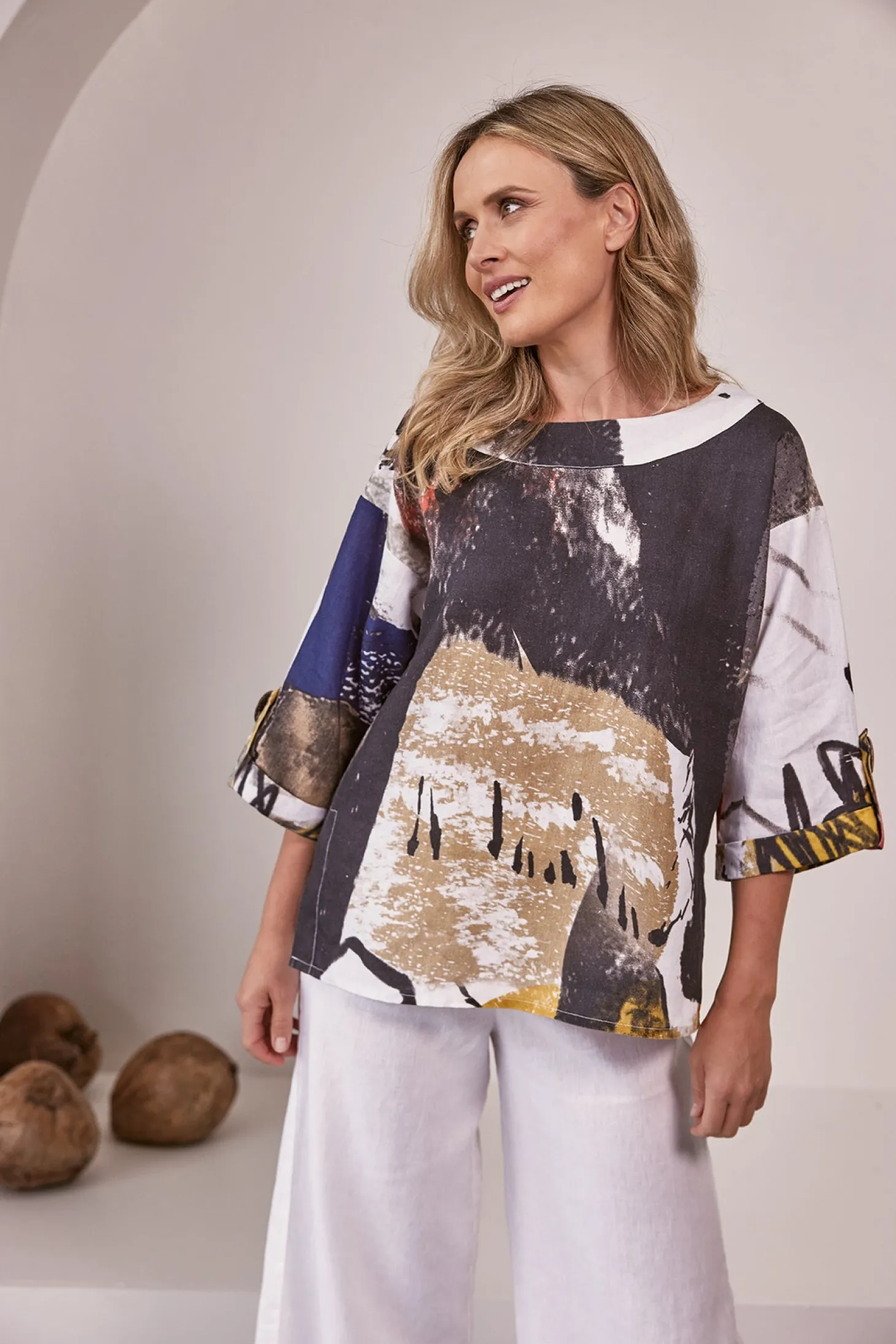 Kabuki 3/4 Sleeve Top - Print - SS14