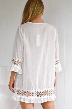 Lace Beach Dress - White - ZG4