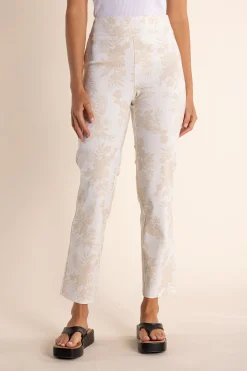 Leaf Print Pant - Natural/White - TT24