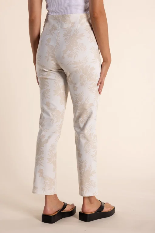Leaf Print Pant - Natural/White - TT24