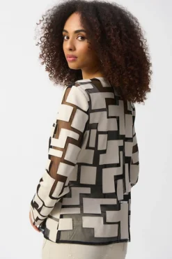 Leatherette Mesh Jacket - Moonstone - JR50