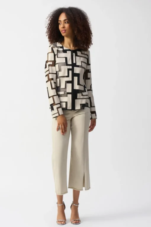 Leatherette Mesh Jacket - Moonstone - JR50