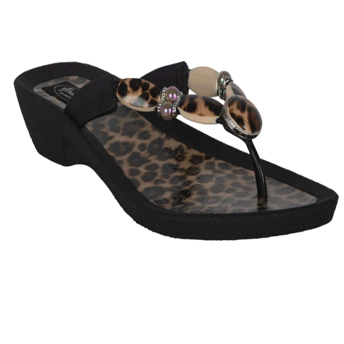 Leopard Thong - Black - GC3