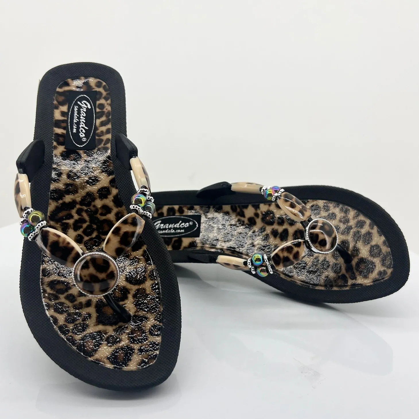 Leopard Thong - Black - GC3