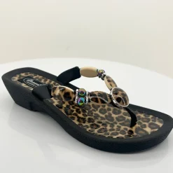 Leopard Thong - Black - GC3