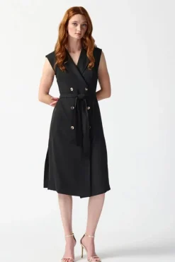 Liana Wrap Dress - Black - JR42