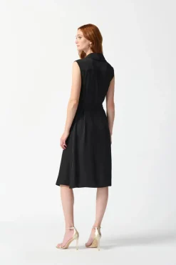 Liana Wrap Dress - Black - JR42