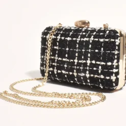 Louisa Boucle Clutch - Black - AD7