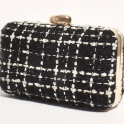 Louisa Boucle Clutch - Black - AD7