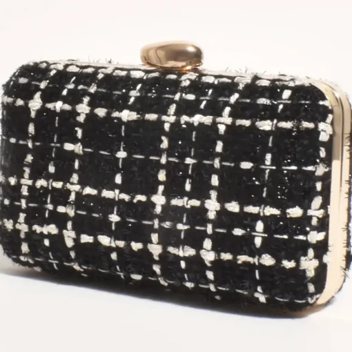 Louisa Boucle Clutch - Black - AD7