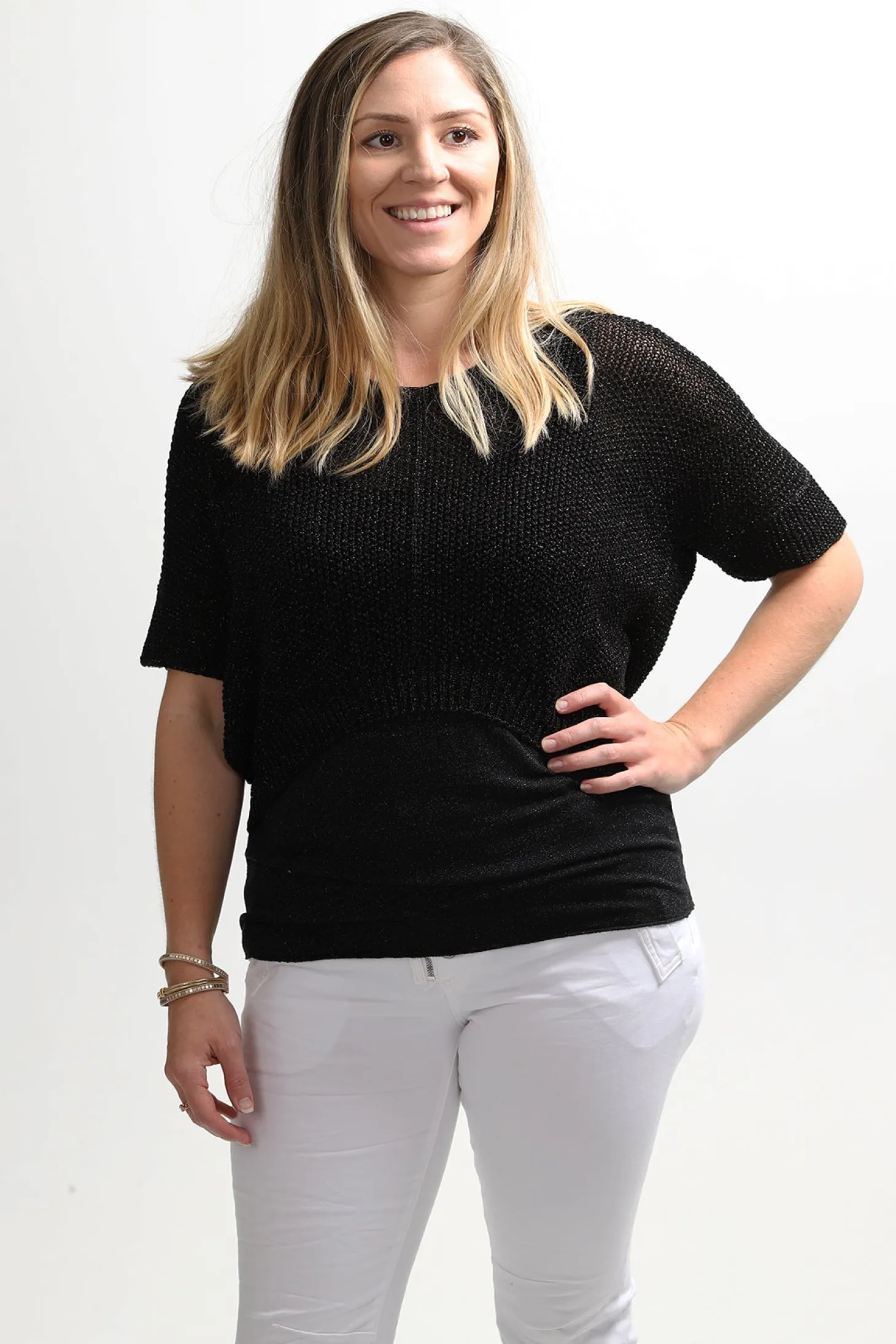 Lurex Jumper - Black - CG18