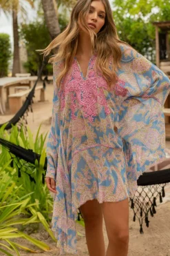 Madalena Short Kaftan - Blue - M30