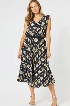 Marrakesh Bias Cut Cami - Navy/Stone - HV33